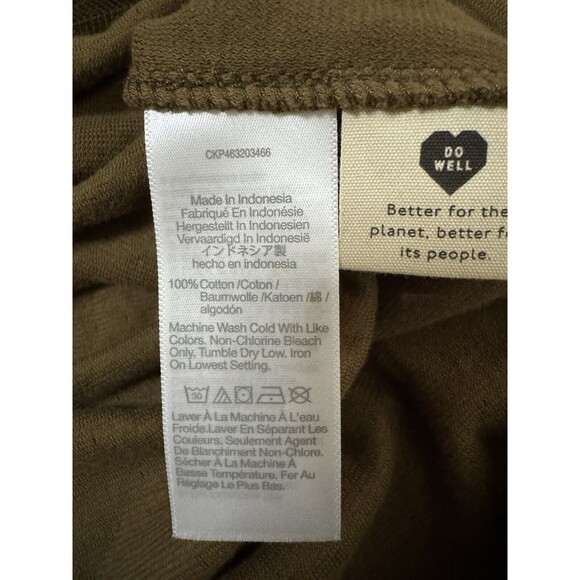 Madewell Oversized Funnelneck Tunic Top in Golden Spinach Size XS - Picture 7 of 8